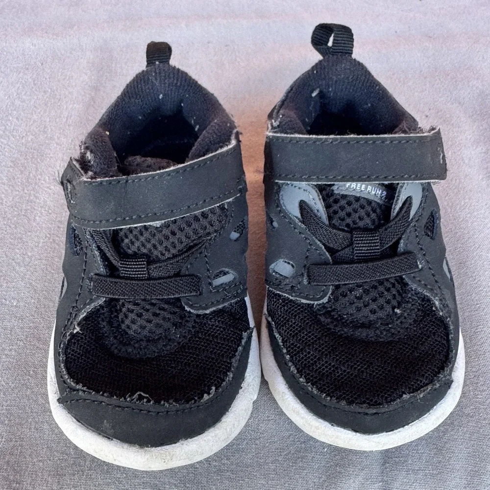 Size 3c - Nike Free Run 2 (TD) Hook &‎ Loop [DA2692-004] Toddler